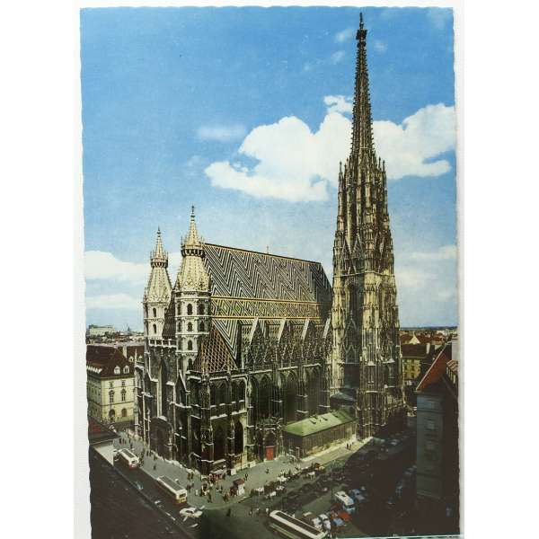 Pohled RAKOUSKO WIEN STEPHANSDOM V BAR ČISTÝ