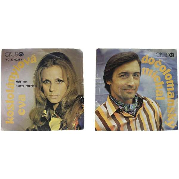 DESKA VINYL SP EVA KOSTOLÁNYIOVÁ,DOČOLOMANSKÝ  1.HALÓ TAM 2.RUŽOVÁ ROZPRÁVKA 1973 OPUS
