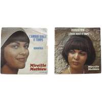 DESKA VINYL SP FRANCIE MIREILLE MATHIEU 1.L AMOUR OUBLIE LE TEMPS 2.RO,AMTICA 1974 PHILIPS