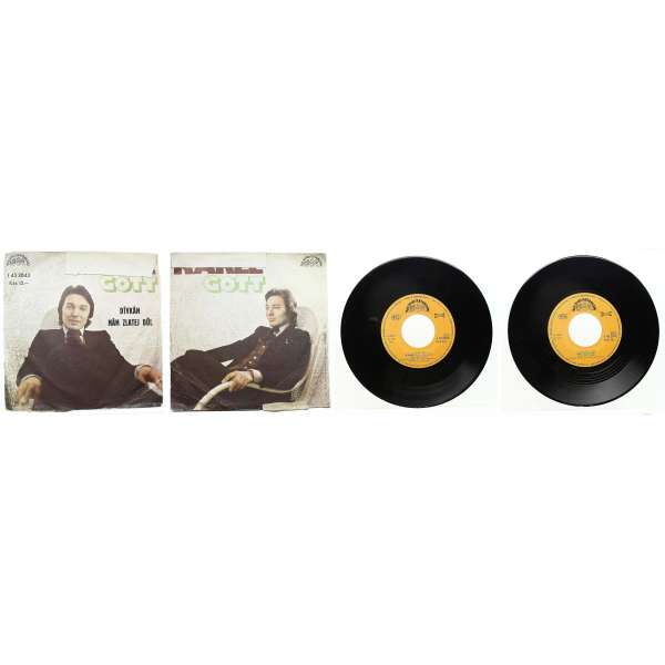 DESKA VINYL SP KAREL GOTT 1.DÍVKÁM 2.MÁM ZLATEJ DŮL 1976 SUPRAPHON