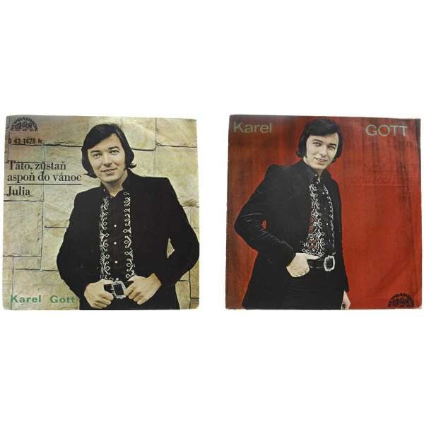 DESKA VINYL SP KAREL GOTT 1.TÁTO,ZŮSTAŇ ALESPOŇ DO VÁNOC 2.JULIA1 972 SUPRAPHON