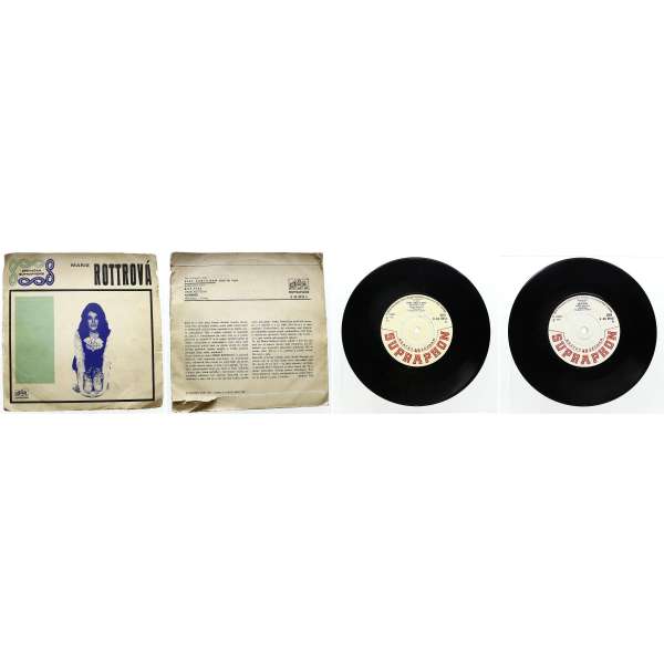 DESKA VINYL SP MARIE ROTTROVÁ 1.BABY,VÍTEJ K NÁM 2.BÍLÁ PLÁŽ 1970 SUPRAPHON