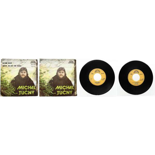 DESKA VINYL SP TUČŇÁCI A MICHAL TUČNÝ 1.BÁJEČNÁ ŽENSKÁ 2.KOUKÁM,JAK CELÁ ZEMĚ VSTÁVÁ 1981 PANTON