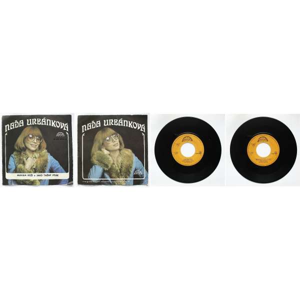 DESKA VINYL SP URBÁNKOVÁ 1. MÁVÁM RŮŽÍ 2.JAKO TAŽNÝ PTÁK 1975 SUPRAPHON