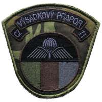NÁŠIVKA AČR 43.VÝSADKOVÝ PRAPOR CHRUDIM velcro s podlo6kou POLNÍ