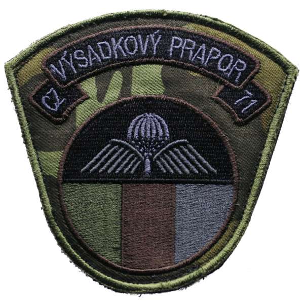 NÁŠIVKA AČR 43.VÝSADKOVÝ PRAPOR CHRUDIM velcro s podlo6kou POLNÍ