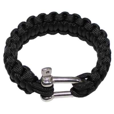 NÁRAMEK PARACORD 2,3cm ŠÍŘE KOV SPONA ČERNÝ