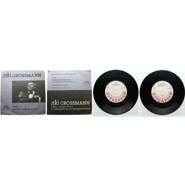 DESKA VINYL JIŘÍ GROSSMANN 1.JOSÉ 2.STAŘEC A HLAS KYTAR 1972 SUPRAPHON