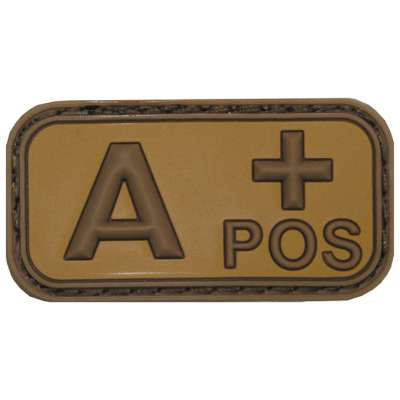 NÁŠIVKA 3D PVC KREV A+ 5x2,5cm VELCRO DESERT