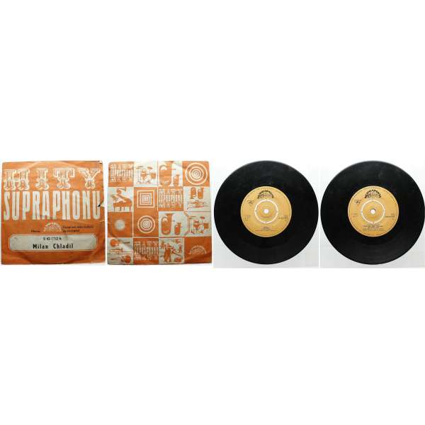 DESKA VINYL SP MILAN CHLADIL  1.MARINA 2.VEZMI MĚ,ŘEKO TOULAVÁ,NA SVOU POUŤ 1974 SUPRAPHON