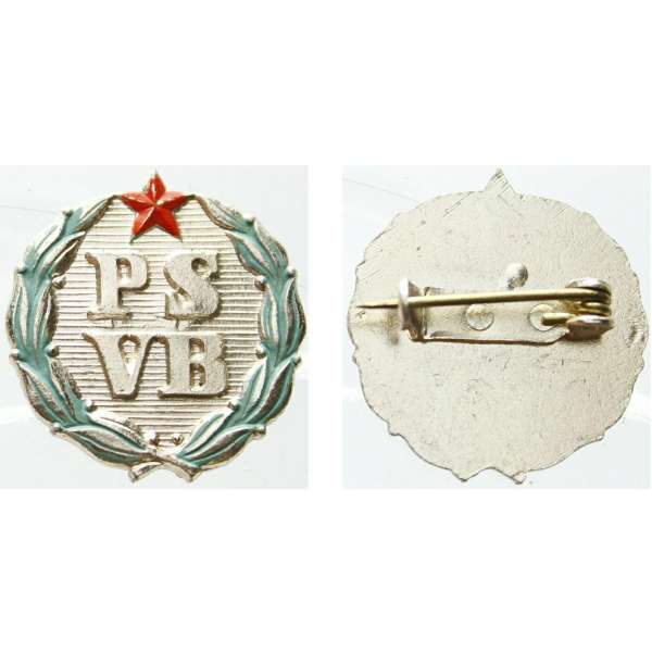 ODZNAK PSVB 21mm ZAPICHOVACÍ STŘÍBRNÝ