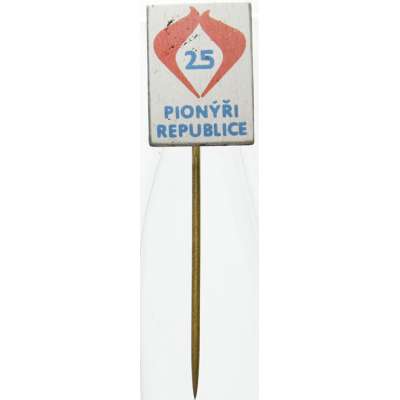 ODZNAK 25 LET PIONÝŘI REPUBLICE 13x18mm ZAPICHOVACÍ