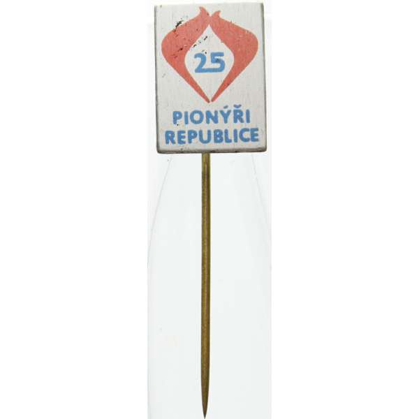 ODZNAK 25 LET PIONÝŘI REPUBLICE 13x18mm ZAPICHOVACÍ