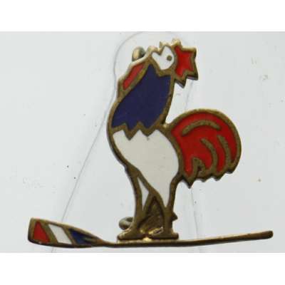 ODZNAK KOHOUT LYŽOVÁNÍ NÁRODNÍ BARVY 21x18mm PŘIPÍNACÍ