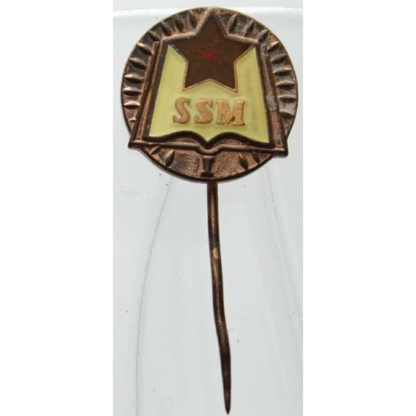 ODZNAK SSM S HVĚZDDOU 18mm ZAPICHOVACÍ