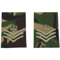 NÁŠIVKA BRIT HODNOST STAFF SERGEANT 2ks DPM TARN