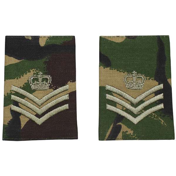 NÁŠIVKA BRIT HODNOST STAFF SERGEANT 2ks DPM TARN