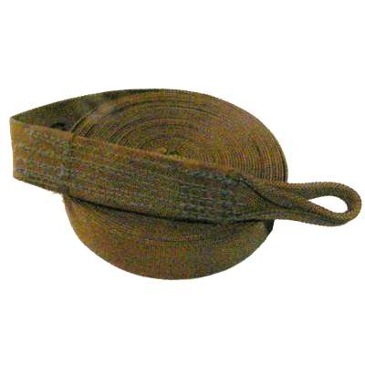 POPRUH BRIT Z orig PADÁKU, 45mm 11,5m, MASIVNÍ ÚCHYT, PROVĚŘENÁ EXTREMNÍ PEVNOST, VÝROBCE GQ PARACHUTES LTD UK HNĚDÝ