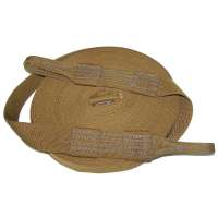POPRUH BRIT Z orig PADÁKU, 45mm 24m, ZAKONČENÝ MASIV ÚCHYTEM, PROVĚŘENÁ EXTREMNÍ PEVNOST, VÝROBCE GQ PARACHUTES LTD UK HNĚDÝ