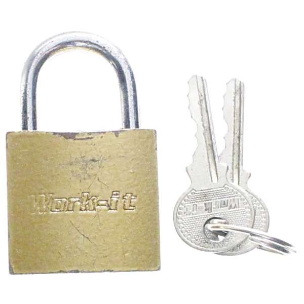 ZÁMEK SPEC OCEL 3,2x3cm WORK-IT 2 KLÍČE ZLATÝ