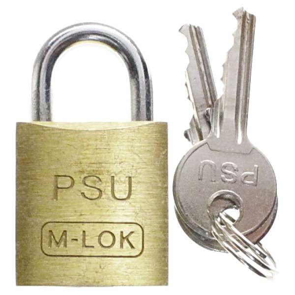 ZÁMEK SPEC OCEL 3x3,2cm PSU M-LOCK 2 KLÍČE ZLATÝ