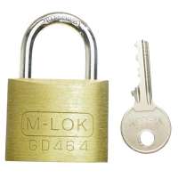 ZÁMEK SPEC OCEL 4x3,2cm M-LOCK GD464 ZLATÝ