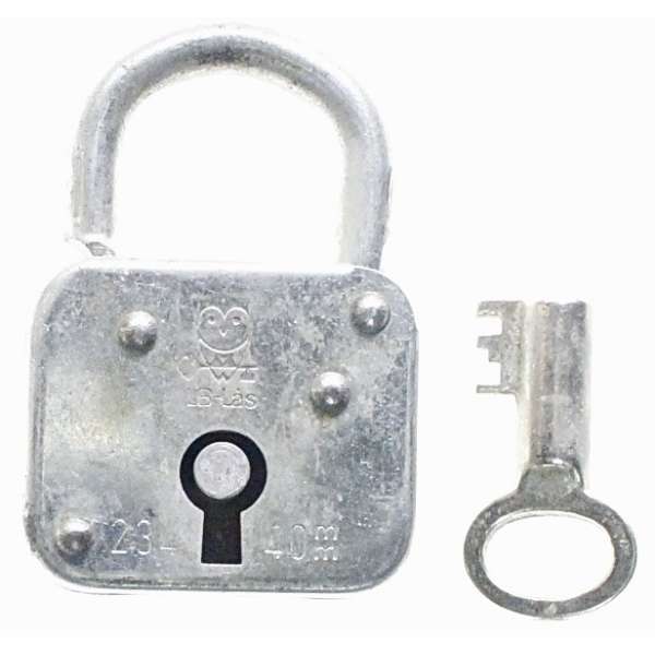 ZÁMEK SPEC OCEL 4x3,4cm LB-LAS STŘÍBRNÝ