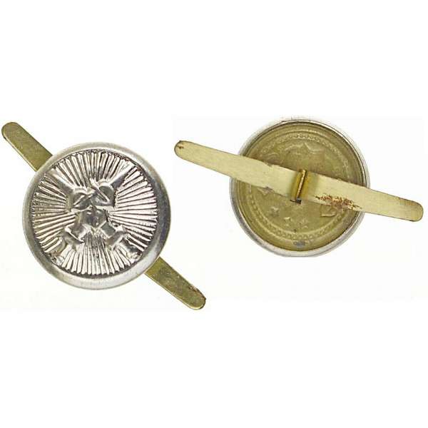 KNOFLÍK ASR K ČEPICI 15mm NEJSTARŠÍ TYP STŘÍBRNÝ
