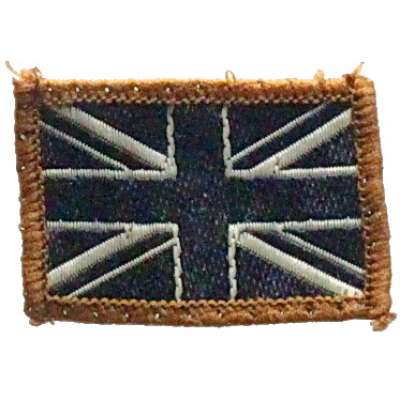 NÁŠIVKA BRIT 40x25mm VLAJKA MALÁ orig ČERNÁ