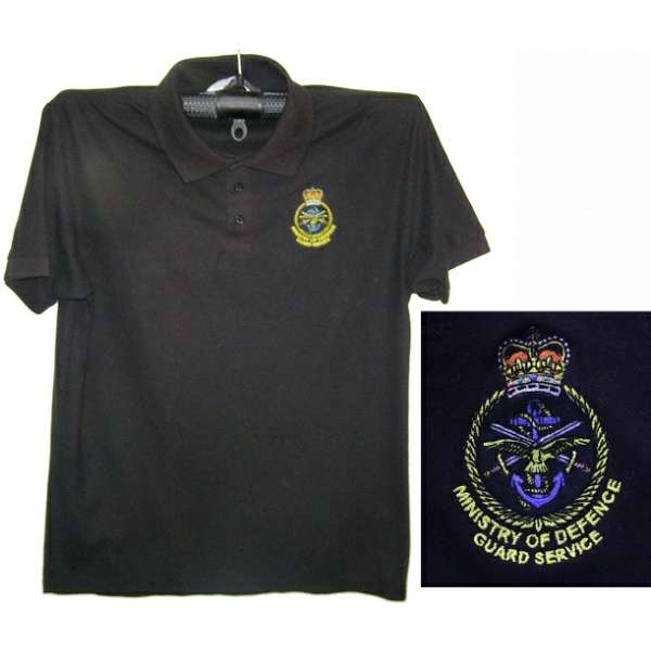 TRIKOT BRIT S NÁŠIVKOU MINISTRY OF DEFENCE GUARD SERVICE 65-BA 35-POLYEST orig ČERNÝ