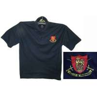 TRIKOT BRIT S NÁŠIVKOU RCMWO ARMZ TRAINING UNIT SCOTLAND orig MODRÝ