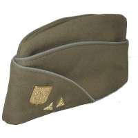 ČEPICE LODIČKA AČR vz 97 S ODZNAKEM A HODNOSTÍ OLIV
