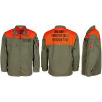 PARKA ŠVÝCAR Zivilschutz orig OLIV-ORANŽOVÁ