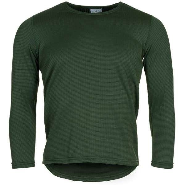 TRIKO UK ZIMNÍ, PRODLOUŽENÁ ZÁDA,  DLOUHÝ RUKÁV 93-POLYESTER, 7-ELASTAN orig OLIV