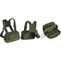 TAŠKA NÁPRSNÍ Recon 27x18x7cm S ÚCHYTEM NA ZÁDA MNOHO KAPES OLIV