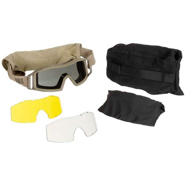 BRÝLE TAKTICKÉ US ARMY Revision Wolfspider BALISTICKÉ UV A,B,C FILTR PROTI ZAMLŽOVÁNÍ 3 VÝMĚNNÁ SKLA ČIRÉ,KOUŘ,ŽLUTÉ orig DESERT