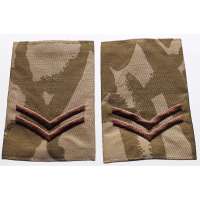 NÁŠIVKA BRIT hodnost CORPORAL 90x63mm 2ks orig DPM DESERT