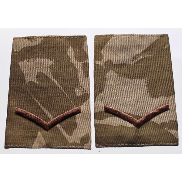 NÁŠIVKA BRIT hodnost CORPORAL LANCE 90x63mm 2ks orig DPM DESERT