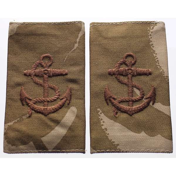 NÁŠIVKA BRIT hodnost ROYAL NAVY PETTY OFFICER 90x63mm 2ks orig DPM DESERT