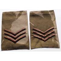 NÁŠIVKA BRIT hodnost 90x63mm SERGEANT 2ks orig DPM DESERT