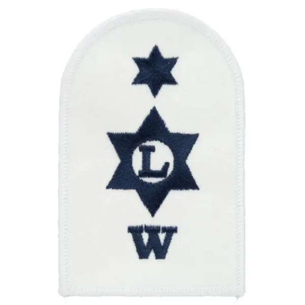 NÁŠIVKA BRIT ROYAL NAVY 65x100mm Logistics Writer W Able Rate orig BÍLO-MODRÁ