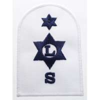 NÁŠIVKA BRIT ROYAL NAVY 65x110mm Logistics Steward Able Rate orig BÍLO-MODRÁ