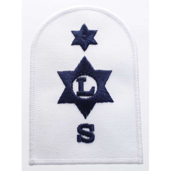 NÁŠIVKA BRIT ROYAL NAVY 65x110mm Logistics Steward Able Rate orig BÍLO-MODRÁ