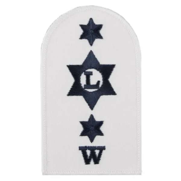 NÁŠIVKA BRIT ROYAL NAVY 65x110mm Logistics Writer W Leading Rate orig BÍLO-MODRÁ