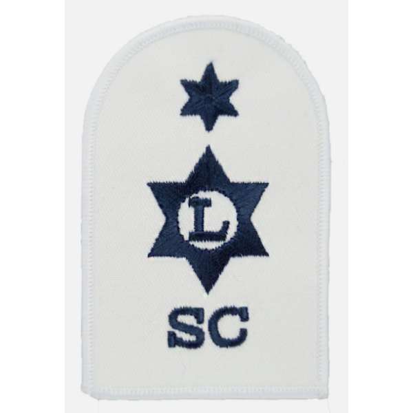 NÁŠIVKA BRIT ROYAL NAVY 65x95mm Logistics Supply Chain SC Able Rate orig BÍLO-MODRÁ