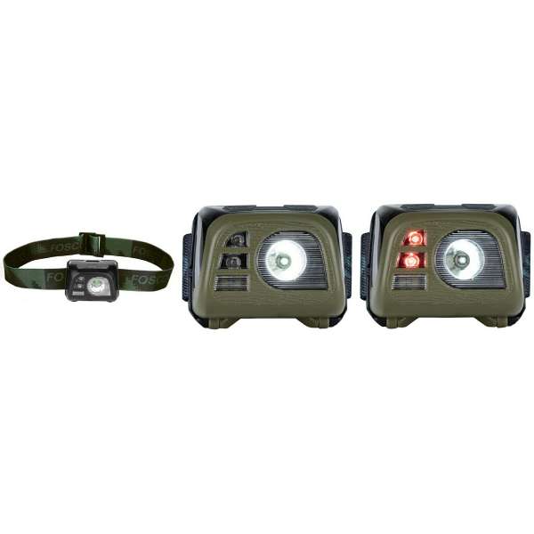 BATERKA ČELOVKA FOSCO TAKTICKÁ 140 lumen, 3x BATERIE AAA, LED SVĚTLO ČERVENÉ, BÍLÉ, NOHO FUNKCÍ ČERNÁ