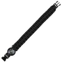 NÁRAMEK PARACORD 2,3cm ŠÍŘE S KOPASEM ČERNÝ