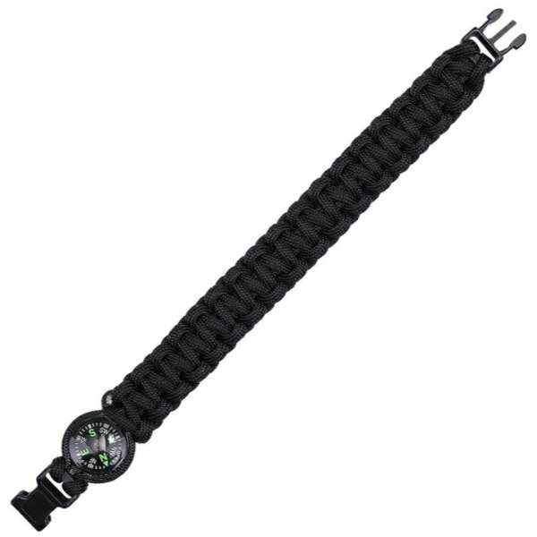 NÁRAMEK PARACORD 2,3cm ŠÍŘE S KOPASEM ČERNÝ