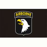 VLAJKA US 101st AIRBORNE ČERNÁ