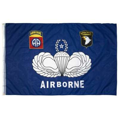 VLAJKA US 82nd AIRBORNE DIVISION 90x150cm MODRÁ